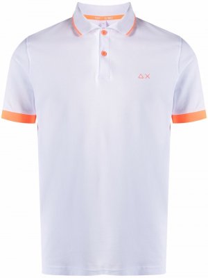 Рубашка поло с вышитым логотипом Sun 68. Цвет: белый