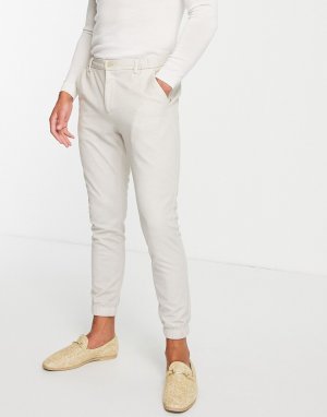 Классические брюки из эластичного трикотажа кремового цвета -Белый Gianni Feraud
