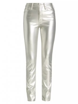 Узкие брюки Dazzler из искусственной кожи цвета металлик , цвет rain or shine Mother