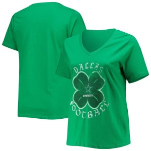 Женская зеленая футболка с логотипом Dallas Cowboys Celtic большого размера Fanatics