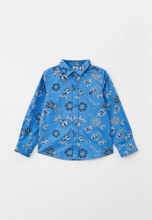 Рубашка Petit Bateau. Цвет: голубой