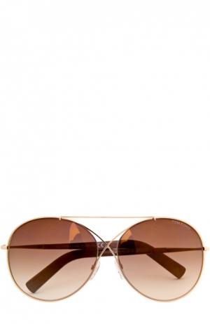 Солнцезащитные очки с футляром Tom Ford. Цвет: золотой