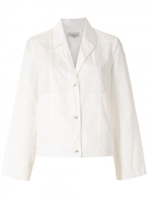 Короткое однобортное пальто Alcaçuz. Цвет: белый