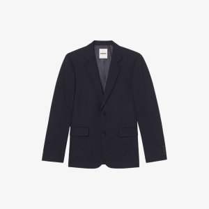 Однобортный шерстяной пиджак , цвет bleus Sandro