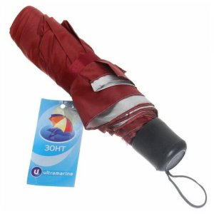 Мини-зонт , красный, бордовый Ultramarine. Цвет: красный
