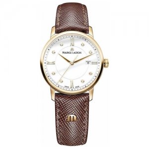 Швейцарские наручные часы EL1094-PVP01-150-1 Maurice Lacroix. Цвет: коричневый