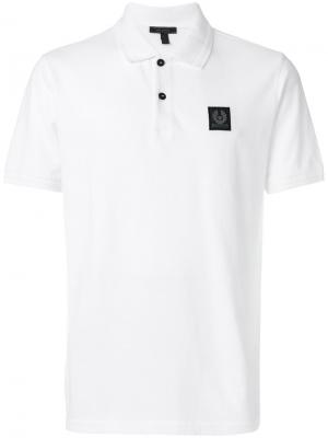 Рубашка-поло с заплаткой логотипом Belstaff. Цвет: белый