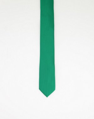 Атласный галстук изумрудно-зеленого цвета -Зеленый цвет Gianni Feraud