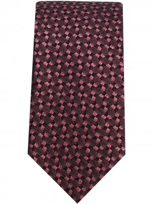 Комплект из жаккардового галстука и маски Dolce & Gabbana. Цвет: красный