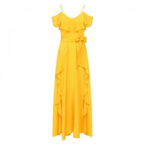 Шелковое платье Lazul. Цвет: жёлтый