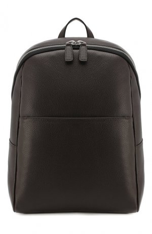Кожаный рюкзак Canali. Цвет: коричневый