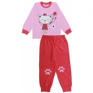 Пижама для девочек kids цв. розовый р.104 6542-01 Bonito