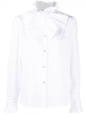Рубашка с бантом Alessandra Rich. Цвет: белый