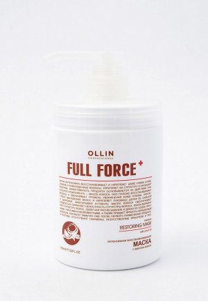 Маска для волос Ollin FULL FORCE восстановления PROFESSIONAL интенсивная с маслом кокоса 650 мл. Цвет: прозрачный