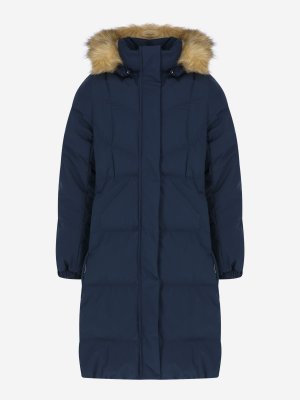 Пальто утепленное для девочек Siemaus, Синий, размер 158 Reima. Цвет: синий