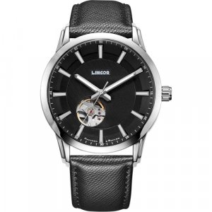 Наручные часы , серебряный, черный LINCOR. Цвет: черный/серебристый/серебристый-черный