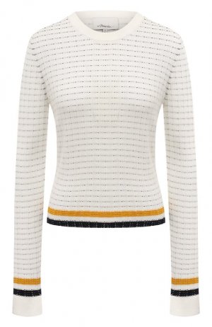 Облегающий пуловер с контрастной отделкой 3.1 Phillip Lim. Цвет: белый