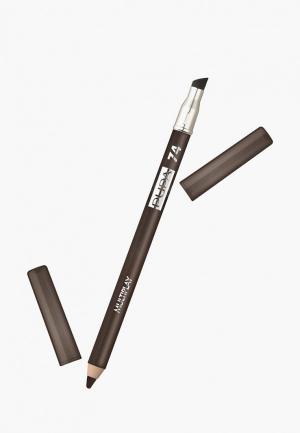 Карандаш для глаз Pupa с аппликатором Multiplay Eye Pencil т.74 Брауни. Цвет: коричневый