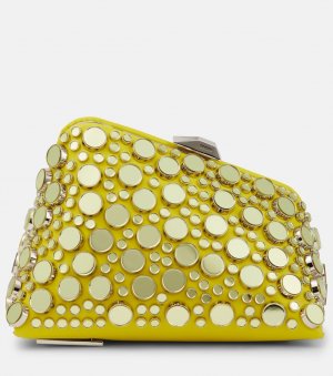 Декорированный кожаный клатч Midnight Mini , желтый The Attico