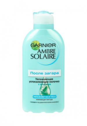 Средство после загара Garnier Ambre Solaire, увлажнение 24 ч, успокаивающее, нежирное, с алоэ вера, 200 мл. Цвет: бирюзовый