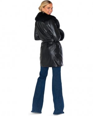 Пальто Penny Lane Coat, цвет Black Faux Leather/Faux Fur Show Me Your Mumu