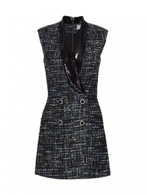 Твидовый блейзер мини-платье Jacques , черный Rebecca Vallance