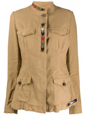 Куртка в стиле милитари Bazar Deluxe. Цвет: коричневый