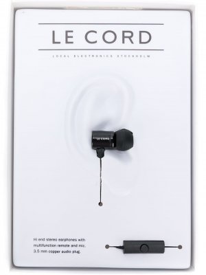 Наушники с проводом Le Cord. Цвет: черный