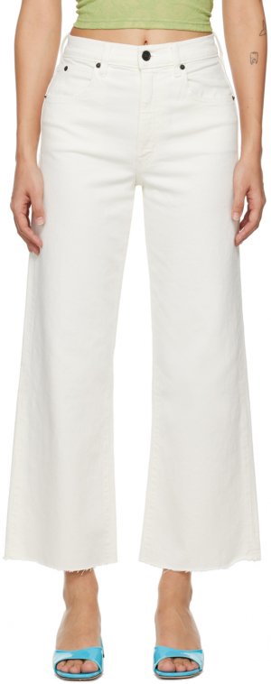 Белые укороченные джинсы Grace SLVRLAKE
