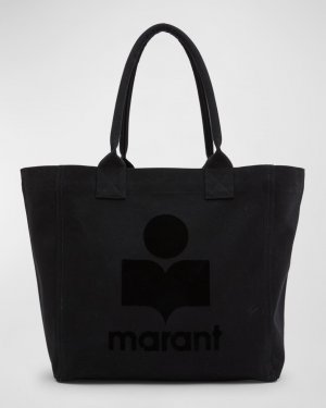 Маленькая большая сумка из плотной ткани с логотипом Yenky Isabel Marant