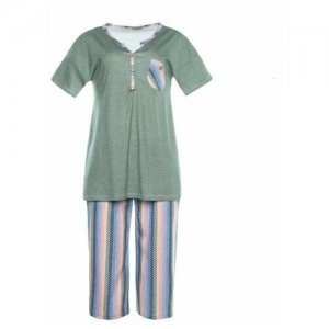 Пижама , размер 48, зеленый, мультиколор Натали