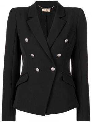 Двубортный пиджак Liu Jo. Цвет: черный