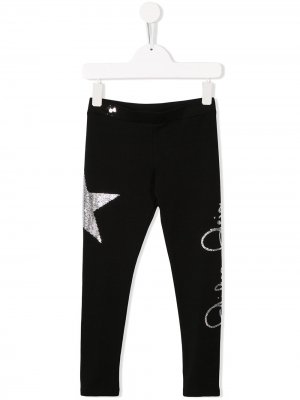 Легинсы Stars Philipp Plein Junior. Цвет: черный