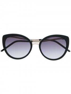 Солнцезащитные очки в оправе кошачий глаз Karl Lagerfeld. Цвет: черный