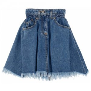 Юбка джинсовая для девочки DIXIE GB13B53G39 размер 165 см. Цвет: синий