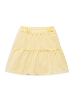Многоярусная юбка для маленьких девочек и , желтый Sea