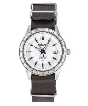 Presage Style60 s GMT Watchmaking 110th Anniversary Limited Editions Leather Strap White Dial Automatic SSK015J1 Men Wat Seiko