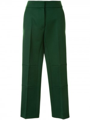 Укороченные брюки строгого кроя Louis Vuitton. Цвет: зеленый