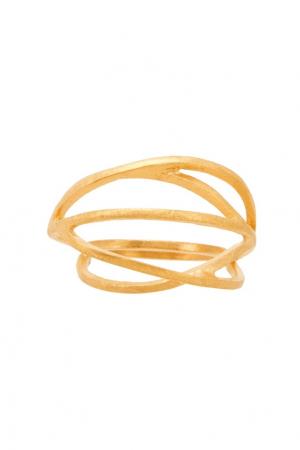 Объемное кольцо с позолотой Joid'art Barcelona. Цвет: золотой