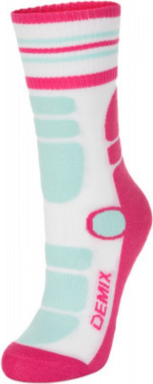Носки для девочек , 1 пара, размер 34-36 Demix. Цвет: белый