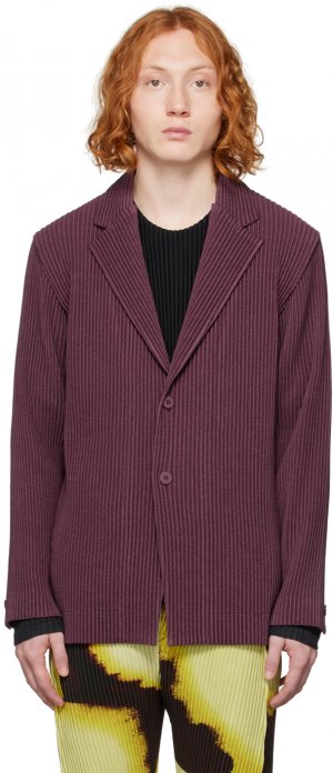 Пурпурный пиджак со складками Homme Plissé Issey Miyake