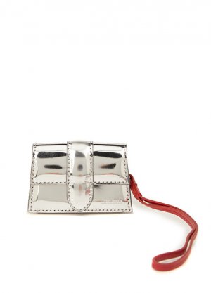 Женский кошелек с серебряным логотипом Jacquemus