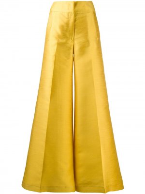 Расклешенные брюки с завышенной талией Pt01. Цвет: желтый