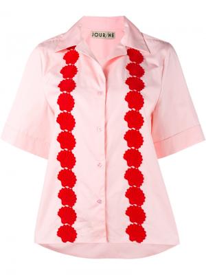 Рубашка с вышивкой Jour/Né. Цвет: розовый