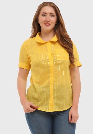 Рубашка XLady. Цвет: желтый