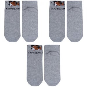 Комплект из 3 пар детских носков Гамма светло-серые меланж, размер 18-20. Цвет: серый
