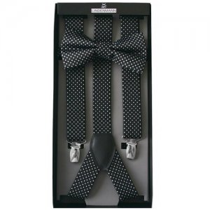 Подтяжки + галстук-бабочка чёрные с рисунком размер: цвет: Черный арт. 980001 LINDENMANN