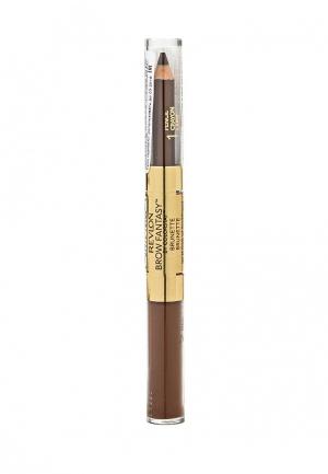 Карандаш Revlon и Гель Для Бровей Colorstay Brow Fantasy Pencil&Gel Brunette 105. Цвет: коричневый
