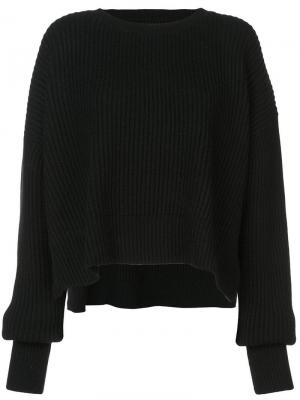 Ребристый свитер трапециевидного кроя Re/Done. Цвет: черный
