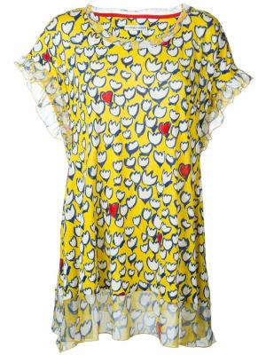 Блузка с цветочным принтом Tsumori Chisato. Цвет: желтый